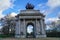 Wellington Arch or Constitution Arch is a triumphal arch located to the south of Hyde Park in London. Dramatic cloudy