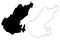 Wellington City New Zealand, North Island map vector illustration, scribble sketch City of Wellington map