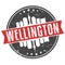 Wellington New Zealand Round Travel Stamp Icon Skyline City Design. Seal Illustration Vector Badge.