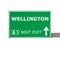 WELLINGTON road sign isolated on white
