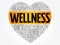 WELLNESS heart word cloud collage