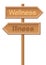 Wellness Illness Wooden Sign Post