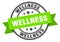 wellness label. wellness round band sign.