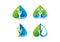 wellness, logo, Heart, water drop, care, beauty, spa, health, plant, love, healthy people symbol icon design