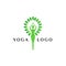 wellness logo template. yoga logo stock. balance meditation vector illustration