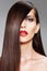 Wellness. Ð¡osmetics. Woman with shiny long hair