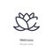 wellness outline icon. isolated line vector illustration from people skills collection. editable thin stroke wellness icon on