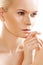 Wellness, skin care. Sensual spa purity face model