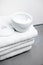 Wellness, white towels and cotton pads