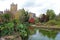 Wells Cathedral And The Bishop`s Palace Garden, Wells, Somerset, UK