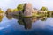 Wells Cathedral Castle Wall, Moat and Reflection