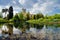 Wells Cathedral reflection With Pool And Park