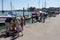 WELLS, NORFOLK/UK - JUNE 3 : Parents showing children how to cat