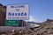 Welome to Nevada Road Sign