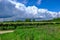 Welsh countryside with low lying clouds