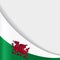 Welsh flag background. Vector illustration.