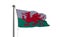 Welsh flag isolated