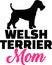 Welsh Terrier mom silhouette