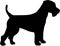 Welsh Terrier silhouette black