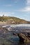 Wembury Devon England. The beach and church.