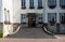 Wemmel, Flemish Region - Belgium - Facade and majestic stairs of the white city hall