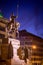 Wenceslas Square with equestrian statue of saint Vaclav in front of National Museum during a night in Prague, Czech Republic