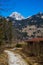 Wendelstein in spring, blue sky