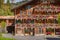 Wengen, Switzerland house with flowers