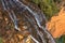 Wentworth Falls waterfall view from above, Blue Mountains, Australia