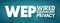 WEP - Wired Equivalent Privacy acronym, technology concept background