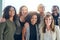 Were the best and brightest. Cropped portrait of a group of young businesspeople standing together in their office.