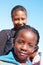 Were best friends. Cropped portrait of two young children at a community outreach event.