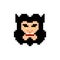 Werewolf pixel art. pixelated werwolf Monster. 8 bit wolfman monstrosity vector illustration