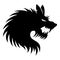 Werewolf sign on a white background