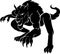 Werewolf Silhouette Crouching