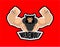 Werewolf sport logo. werwolf Sports team club emblem. wolfman mascot gaming sign. Strong beat symbol Werewolves