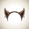 Werewolf or wolf ears, hair band, Halloween costume element.