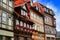 Wernigerode facades in Harz Germany Saxony