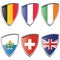 West 2 Europe Shield Flags