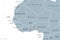 West Africa region political map
