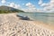 WEST COAST NATIONAL PARK, SOUTH AFRICA, AUGUST 20, 2018: A speedboat at a beach in Kraalbaai in the Langebaan Lagoon on the