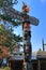 West Coast Totem Pole, Thunderbird Park in Victoria on Vancouver Island, British Columbia, Canada