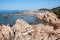West Corsica wild coastal landscape with stones