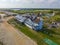 West Dennis Beach aerial view, Cape Cod, MA, USA