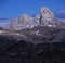 West face of the Grand Teton from the summit of Fred`s Mountain, Wyoming