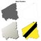 West Flanders outline map set - Flemish version