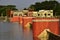 The West Flood Canal Movement Weir in Semarang City, Central Java is a flood control and water sports facility for boats