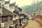 West Gate Wall along with hertable residences in Fenghuang old city Phoenix Ancient Town, Hunan Province, China