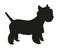 West Highland terrier black silhouette