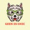 West Highland Terrier. Smart glasses. Dog geek. Vector.